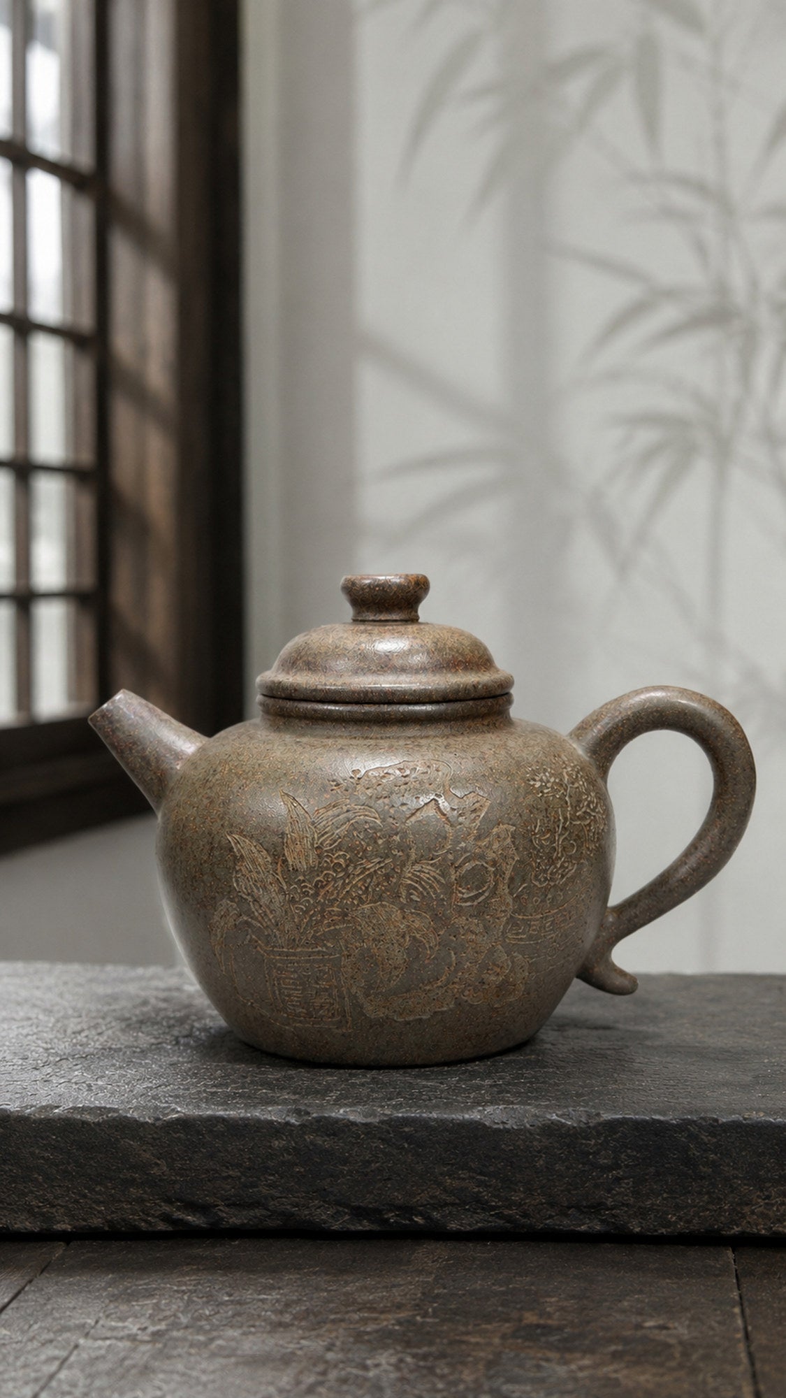 Da Bin Yuan Niu Yixing Zisha Teapot – Xiekeqing Clay, 200ml