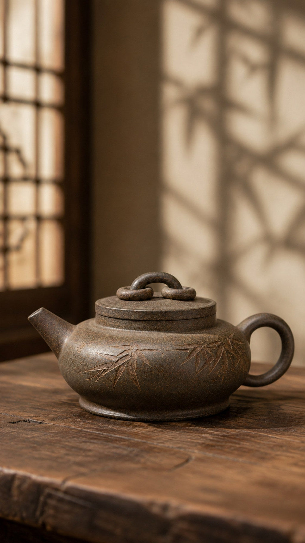 Da Wen Shuang Quan Yixing Zisha Teapot – Xiekeqing Clay, 210ml