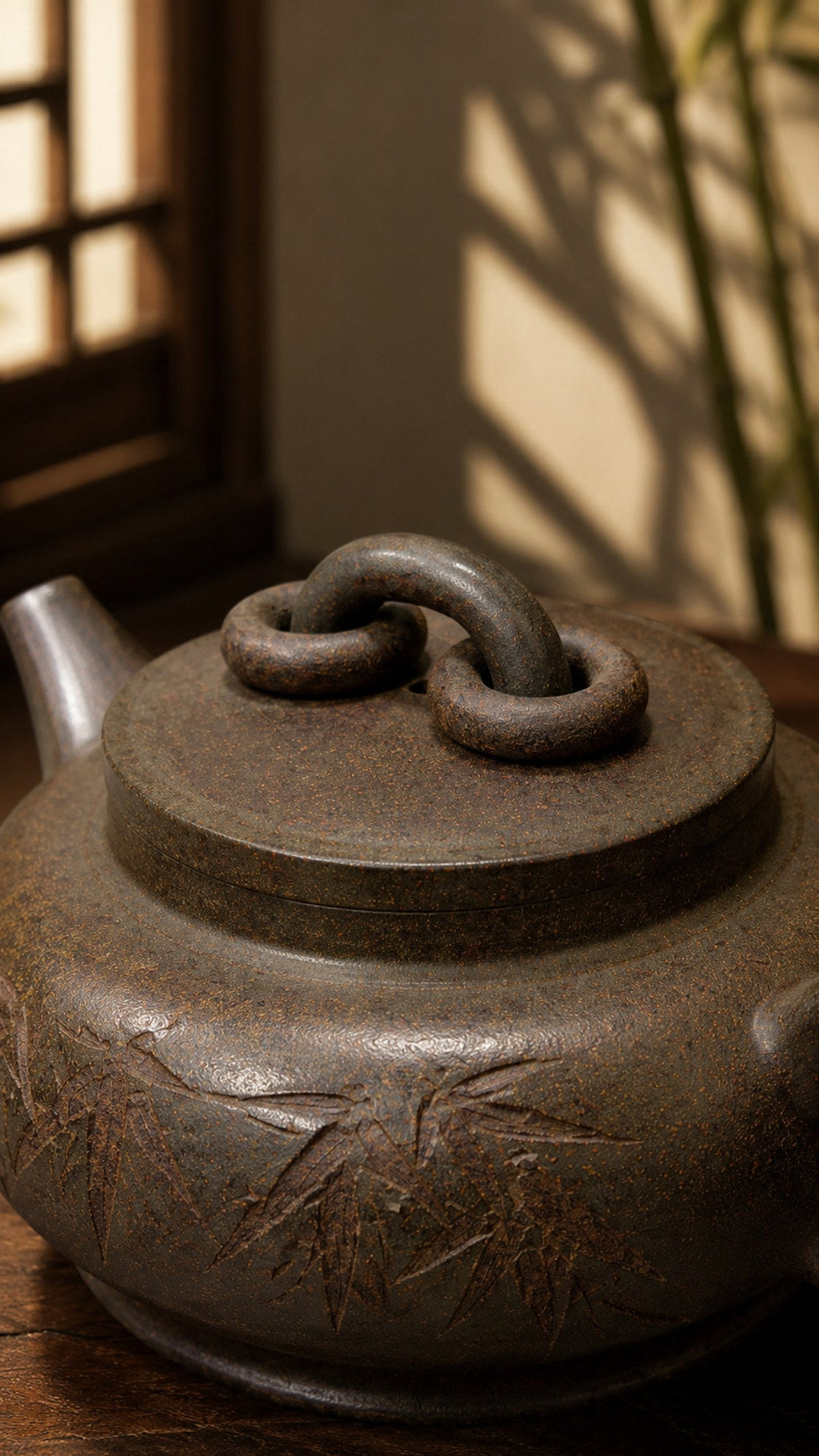 Da Wen Shuang Quan Yixing Zisha Teapot – Xiekeqing Clay, 210ml