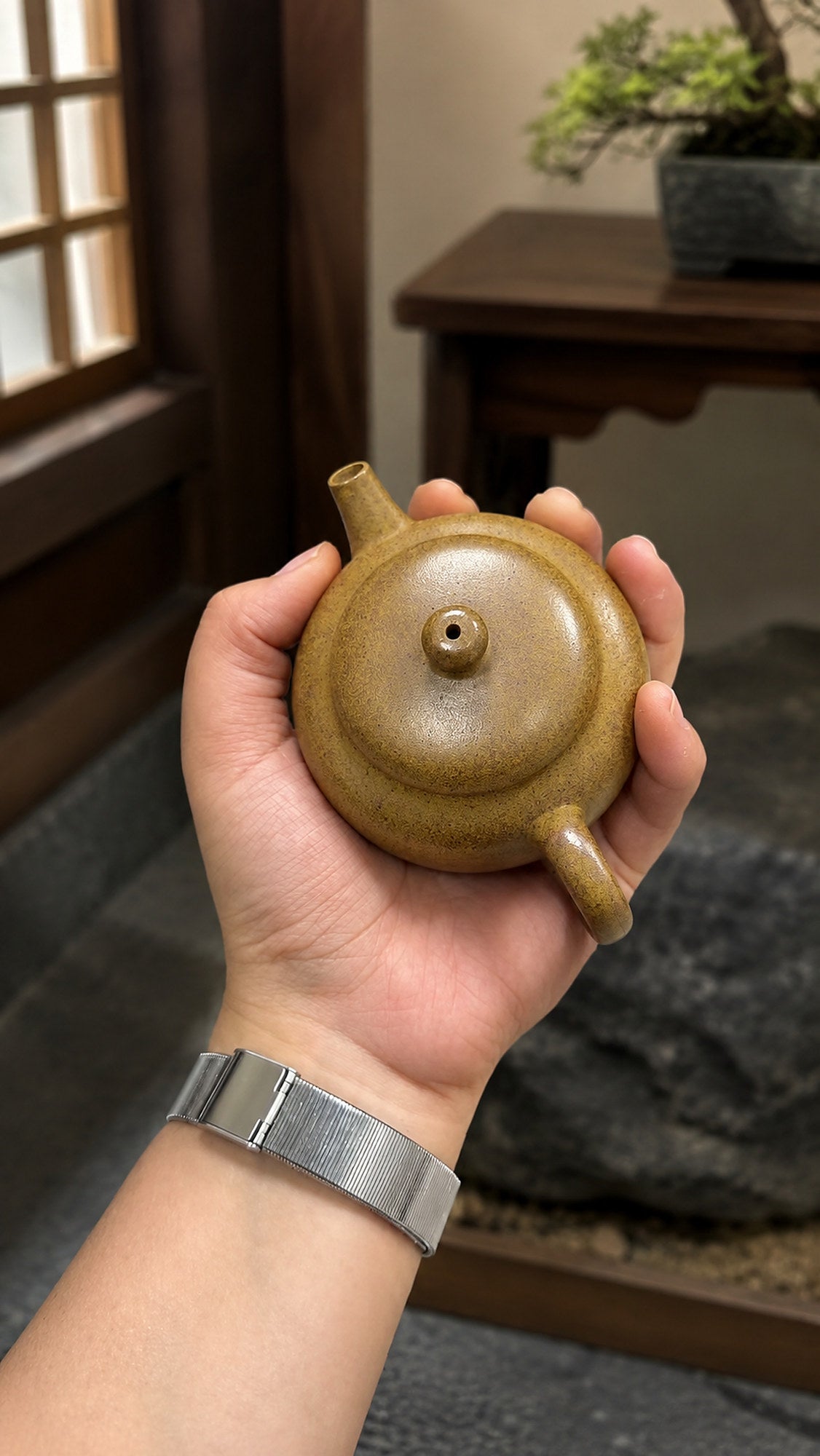 Dezhong Yixing Zisha Teapot – Benshan Luni Clay, 110ml