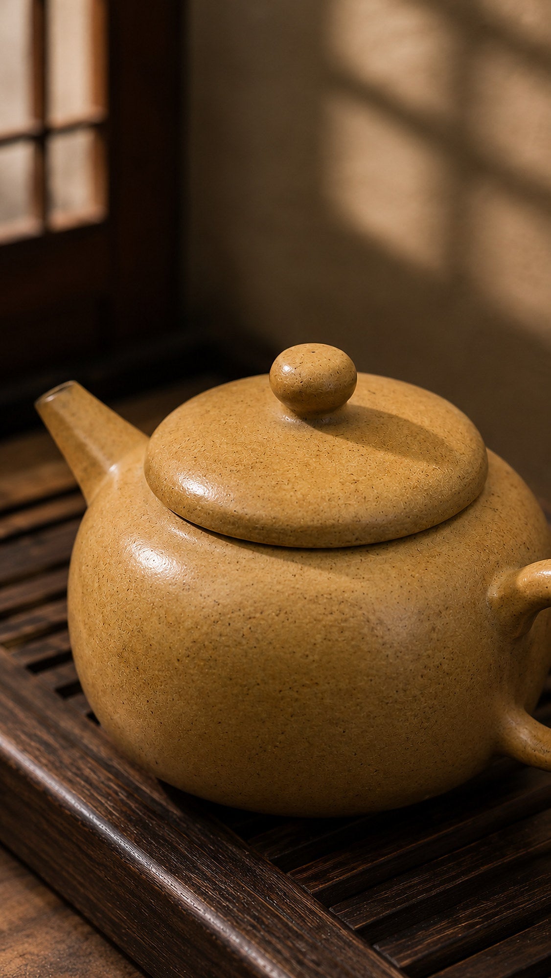 Dezhong Yixing Zisha Teapot – Benshan Luni Clay, 110ml