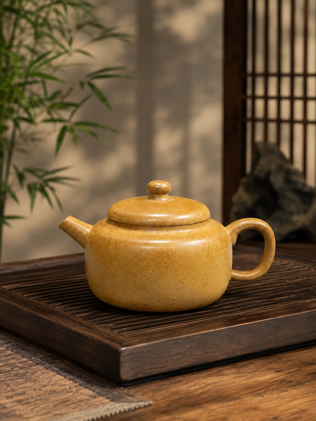 Dezhong Yixing Zisha Teapot – Benshan Luni Clay, 110ml