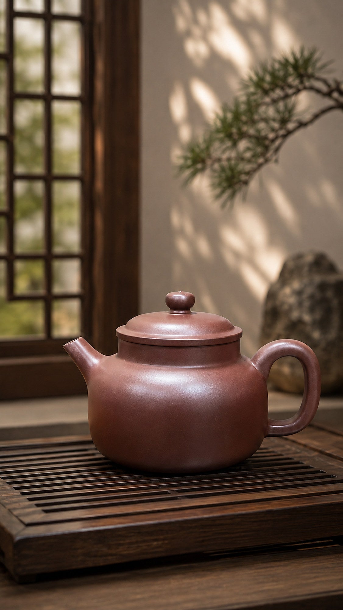 Dezhong Yixing Zisha Teapot – Dicaoqing Zini Clay, 110ml