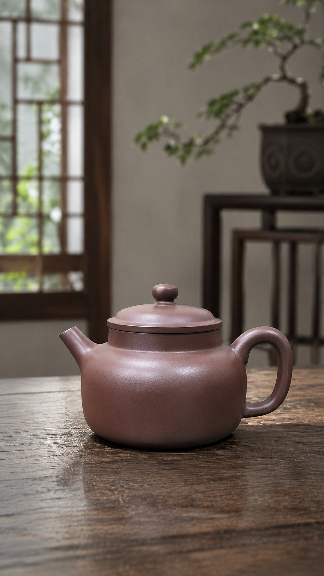 Dezhong Yixing Zisha Teapot – Dicaoqing Zini Clay, 110ml