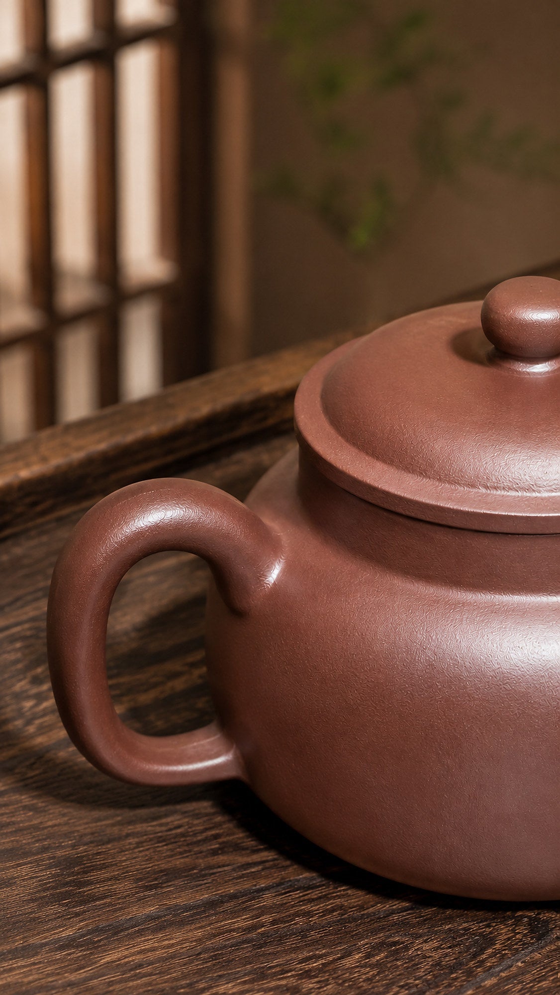 Dezhong Yixing Zisha Teapot – Dicaoqing Zini Clay, 110ml