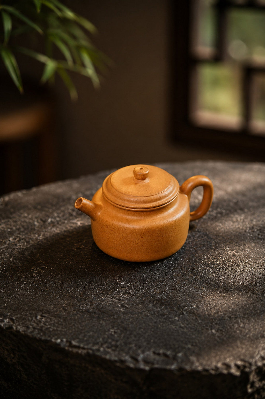 Handmade Dezhong Yixing Zisha Teapot – Golden Duanni Clay, 75ml