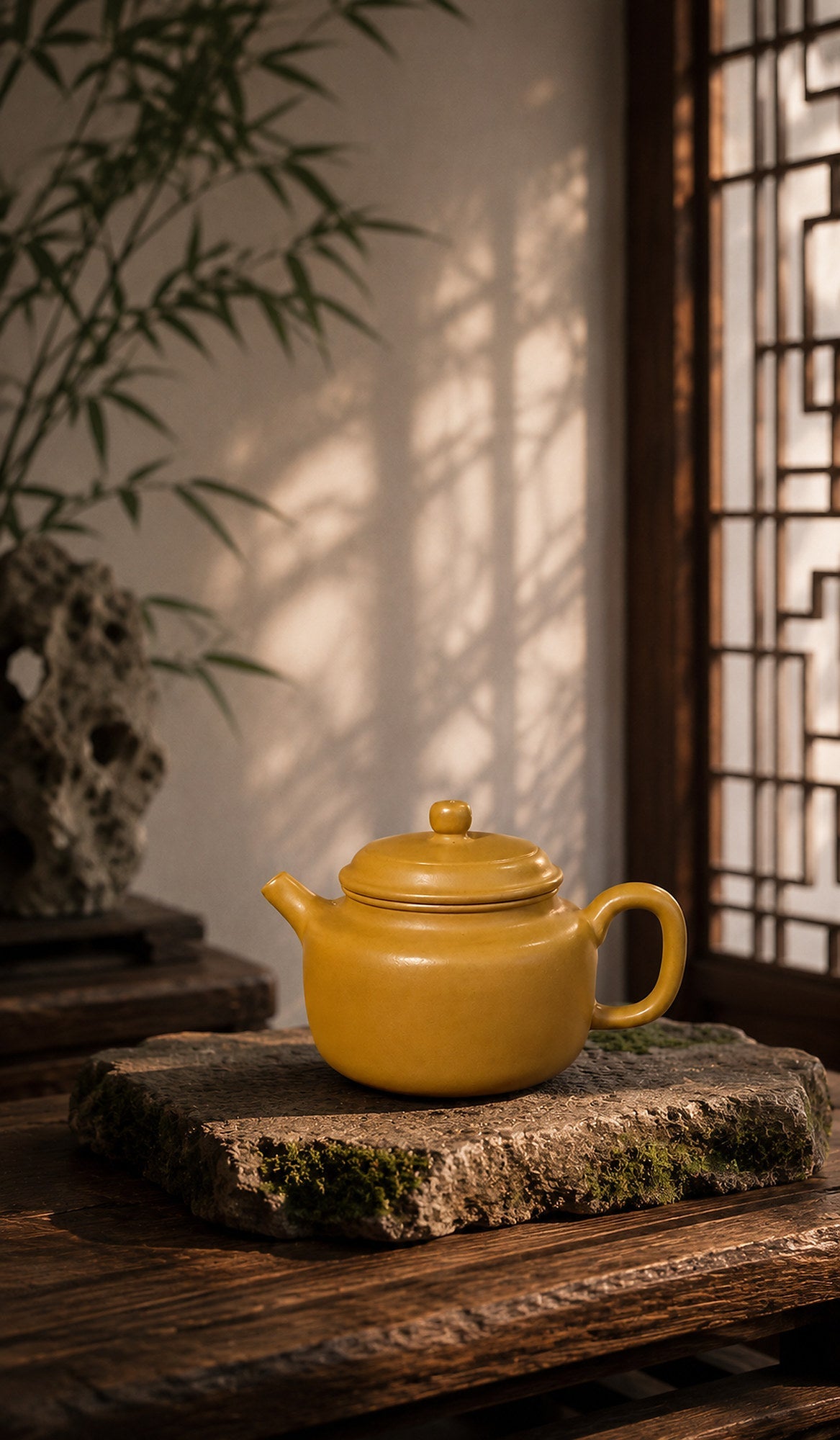 Dezhong Yixing Zisha Teapot – Golden Zhuni Clay, 100ml – No. 024