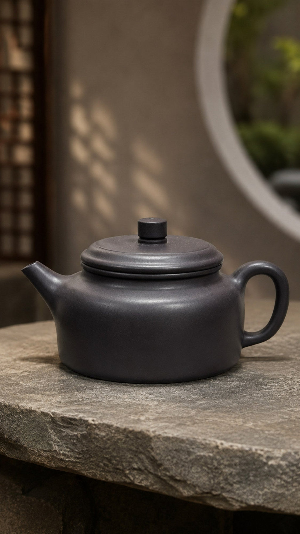 Handmade Dezhong Yixing Zisha Teapot – Hei Duntou Clay, 140ml