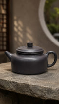 Handmade Dezhong Yixing Zisha Teapot – Hei Duntou Clay, 140ml