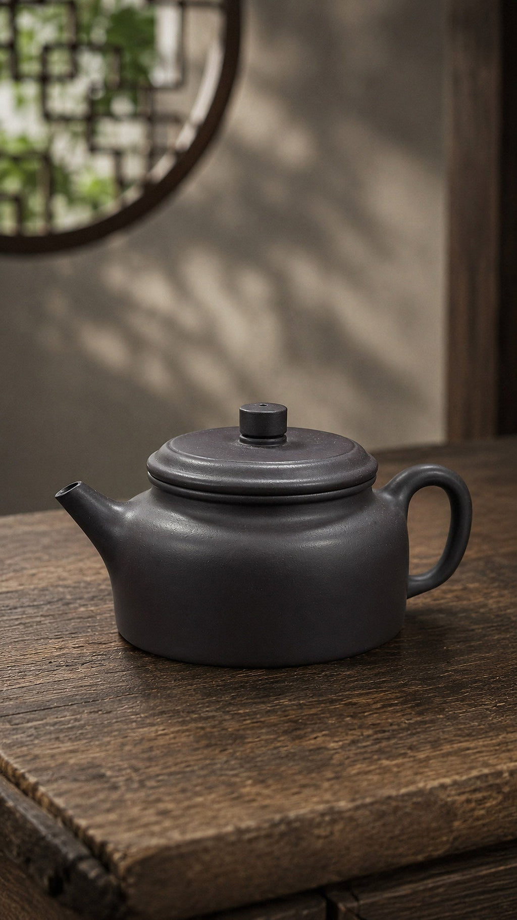 Handmade Dezhong Yixing Zisha Teapot – Hei Duntou Clay, 140ml