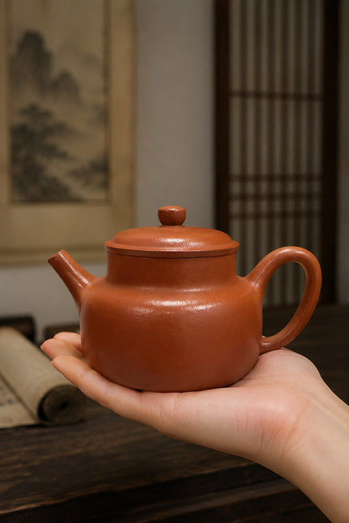 Handmade Dezhong Yixing Zisha Teapot – Jiangponi Clay, 180ml – No. 103