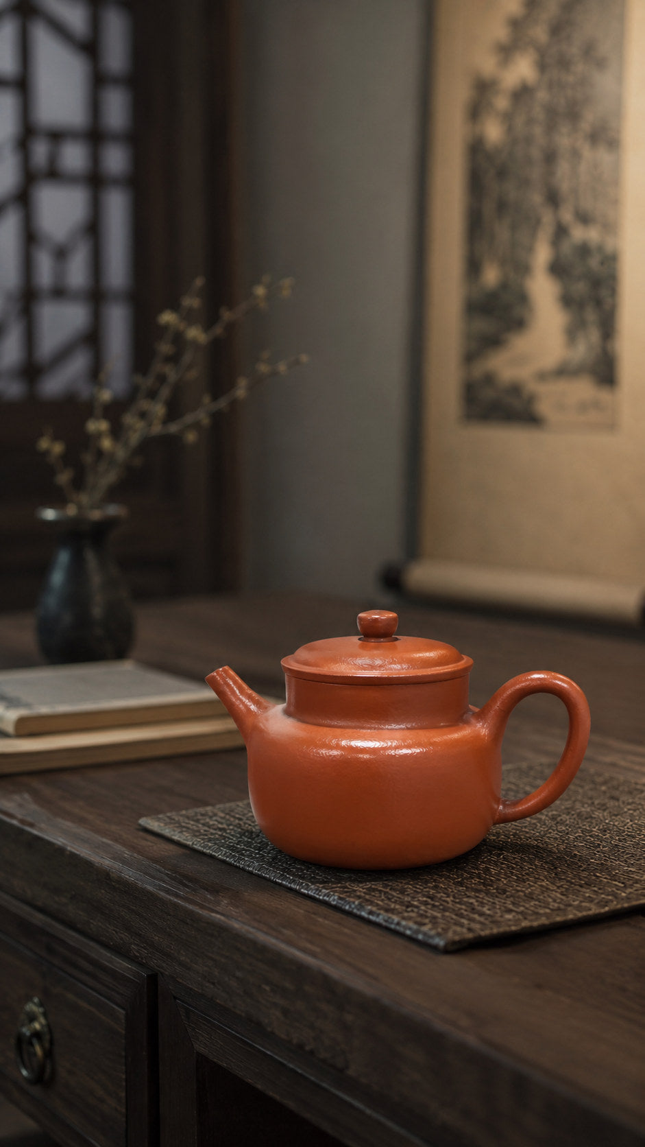 Handmade Dezhong Yixing Zisha Teapot – Jiangponi Clay, 180ml – No. 103