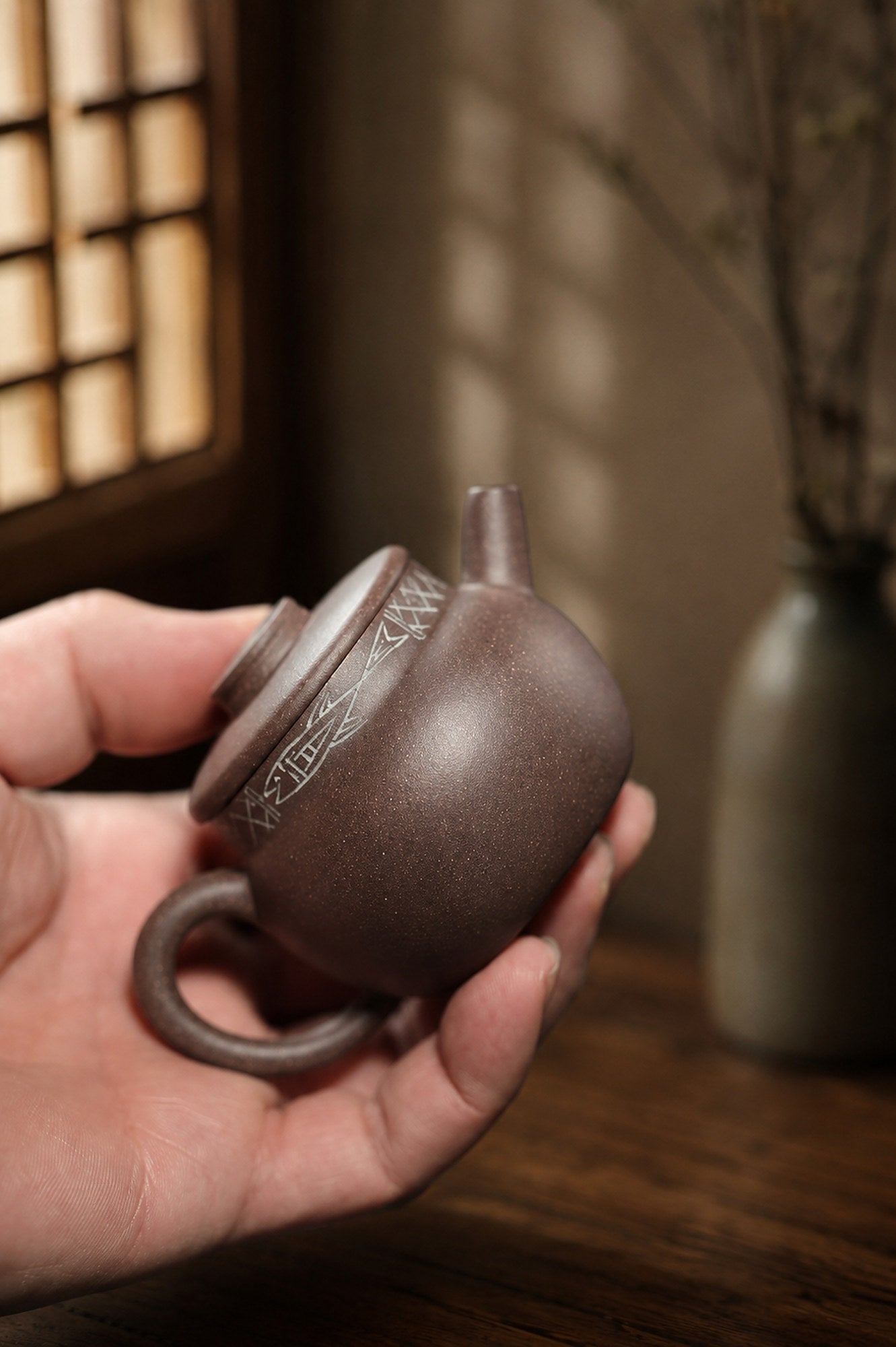 Handmade Dezhong Yixing Zisha Teapot – Zini Clay, 80ml