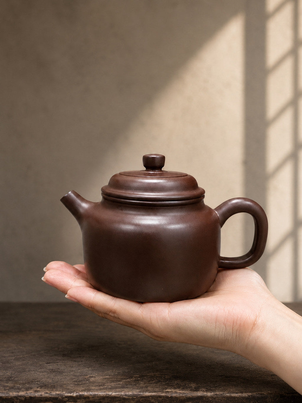 Handmade Dezhong Yixing Zisha Teapot – Zipao Yusha Clay, 110ml