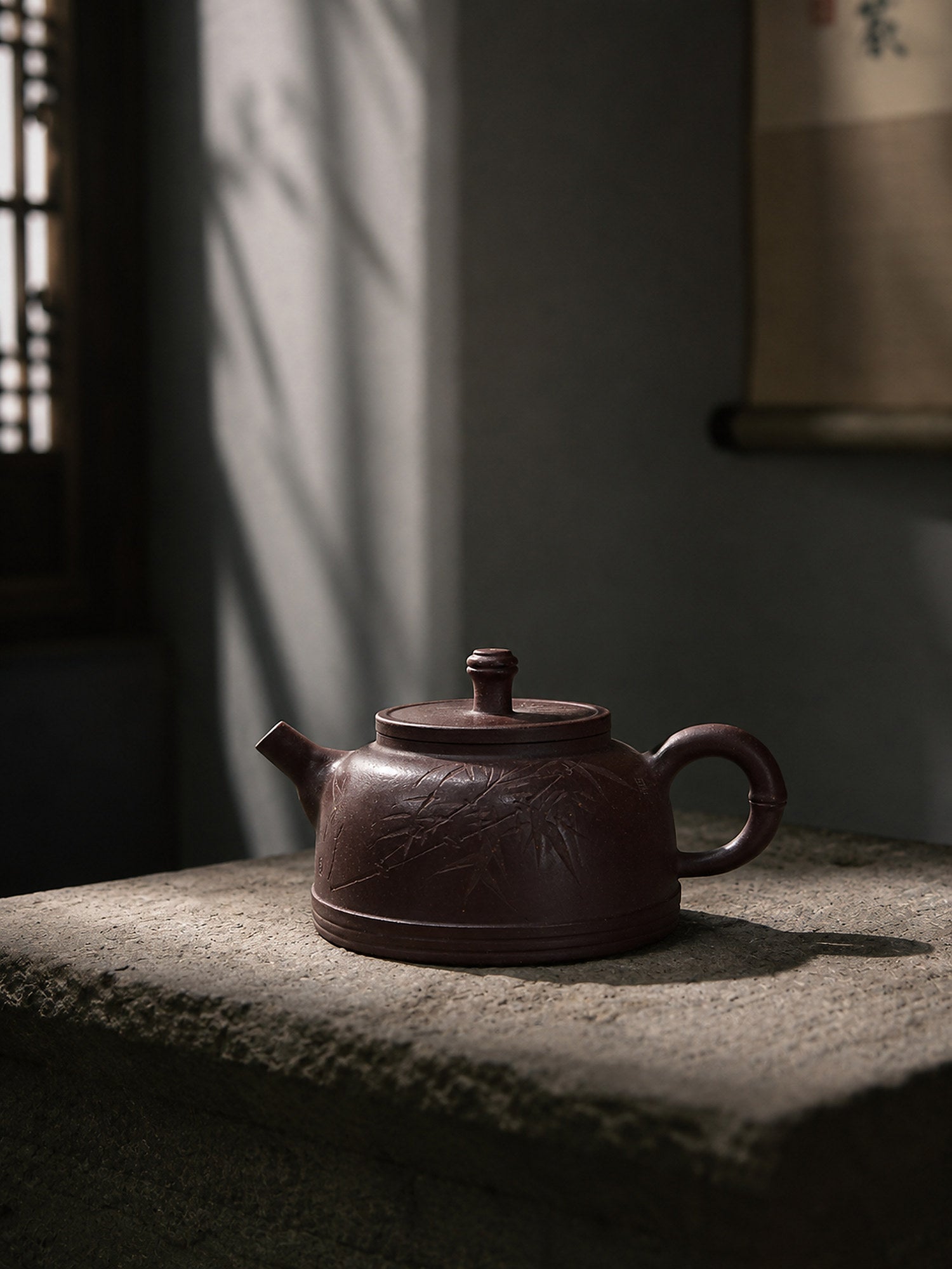 Dezhong Yixing Zisha Teapot – Ziyu Jinsha Clay, 180ml