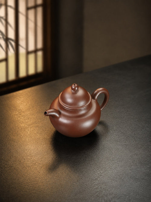 Handmade Duo Qiu Yixing Zisha Teapot – Aged Zini Clay, 100ml
