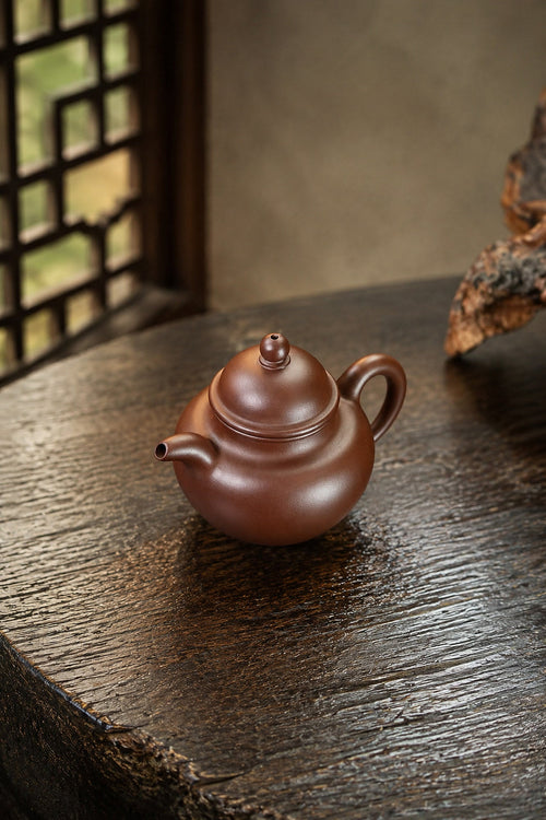 Handmade Duo Qiu Yixing Zisha Teapot – Aged Zini Clay, 100ml