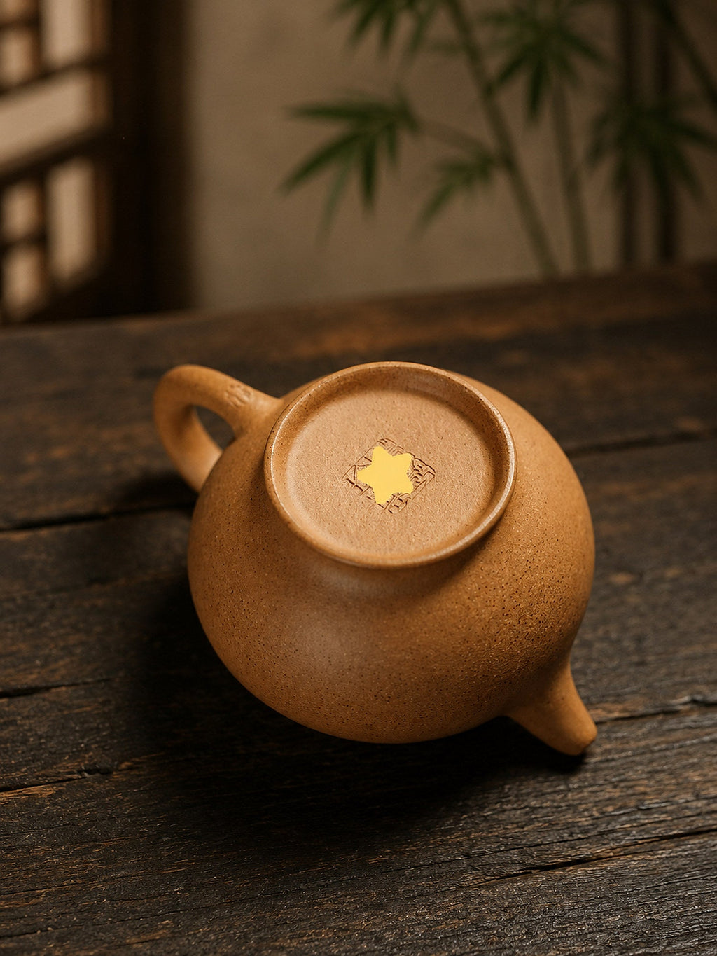 Handmade Duozhi Yixing Zisha Teapot – Golden Duanni Clay, 100ml