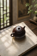 Eggplant Form Yixing Zisha Teapot – Aged Zini Clay, 150ml