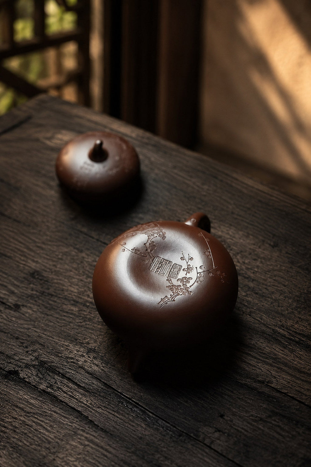 Eggplant Form Yixing Zisha Teapot – Aged Zini Clay, 150ml