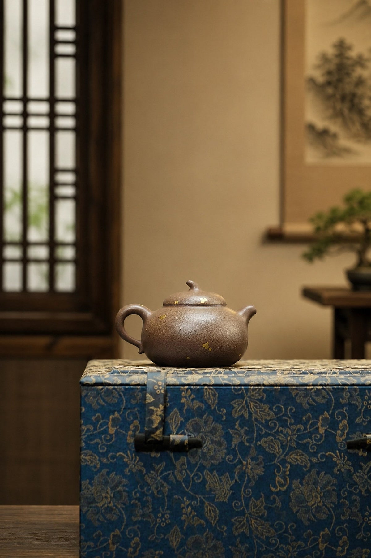 Eggplant Form Yixing Zisha Teapot – Qing Jiangponi Clay, 90ml