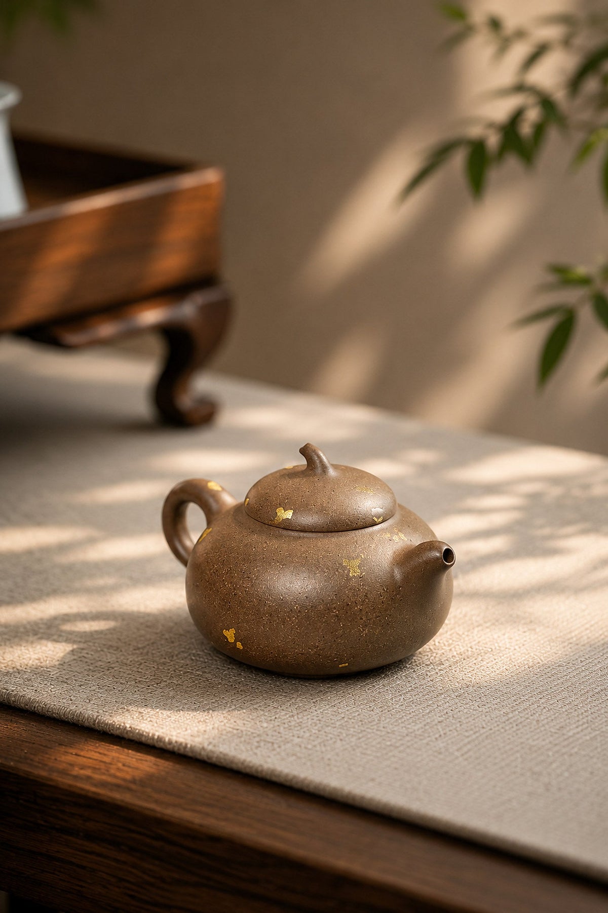 Eggplant Form Yixing Zisha Teapot – Qing Jiangponi Clay, 90ml