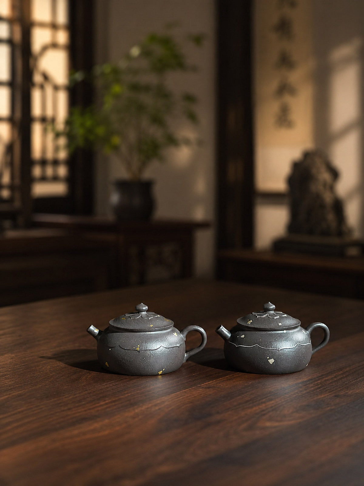 Handmade Fan Lian Wu Xiang Yixing Zisha Teapot – Tianqingni Clay, 100ml
