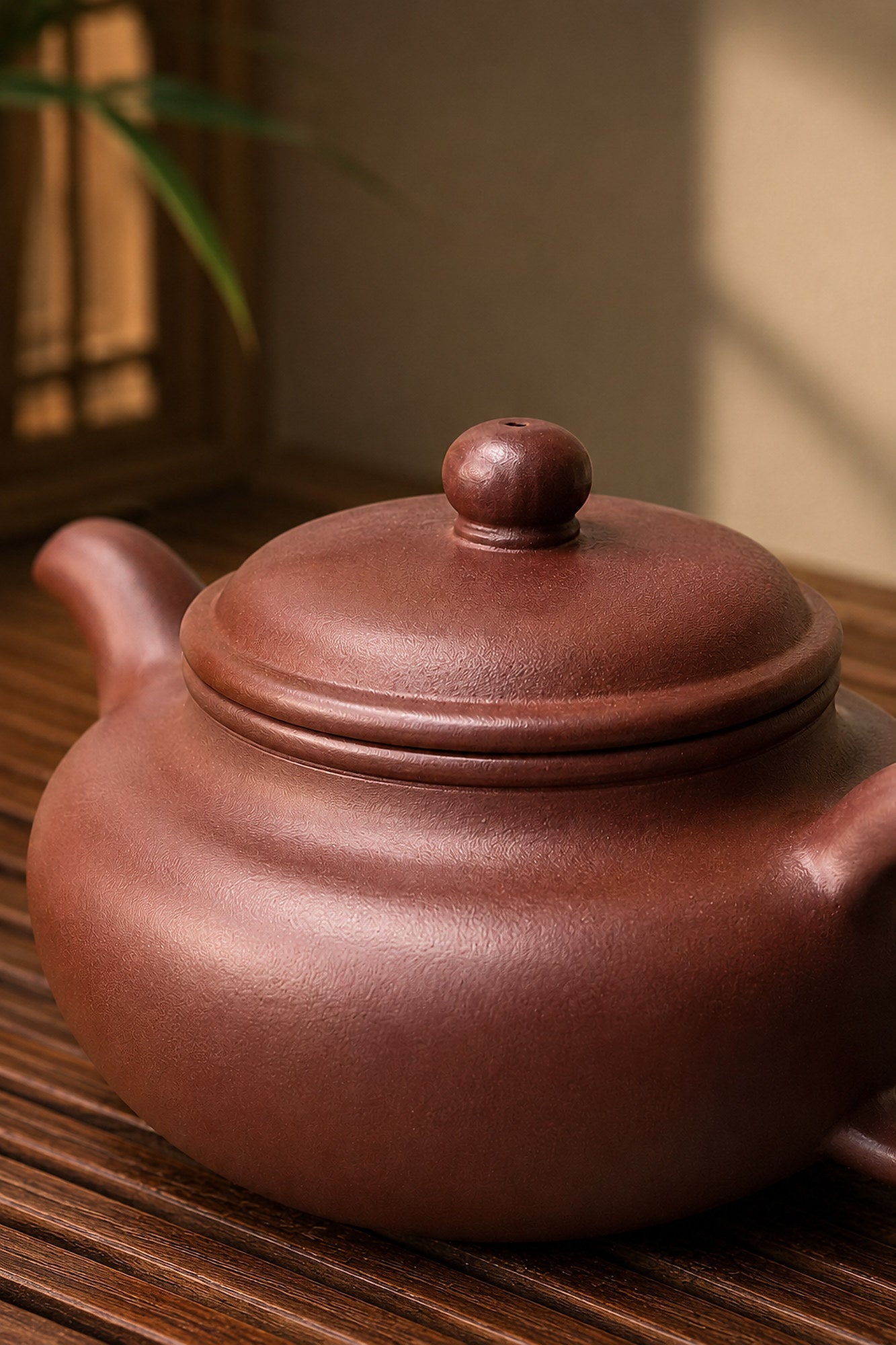 Fanggu Yixing Zisha Teapot – Dicaoqing Zini Clay, 130ml