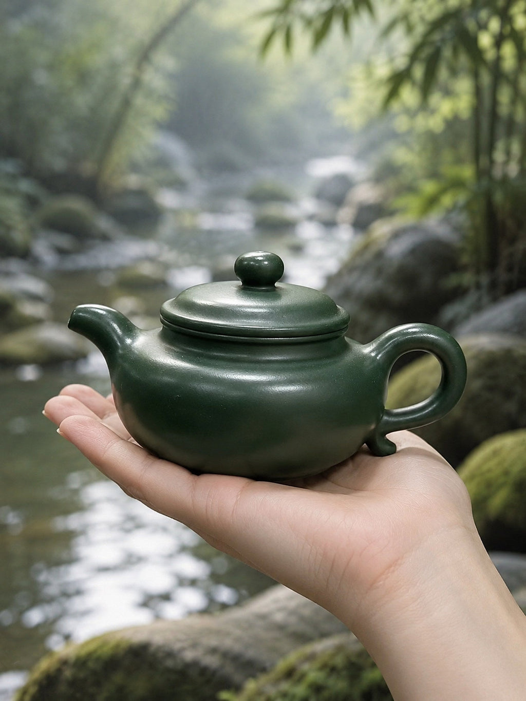 Handmade Fanggu Yixing Zisha Teapot – Luni Clay, 110ml