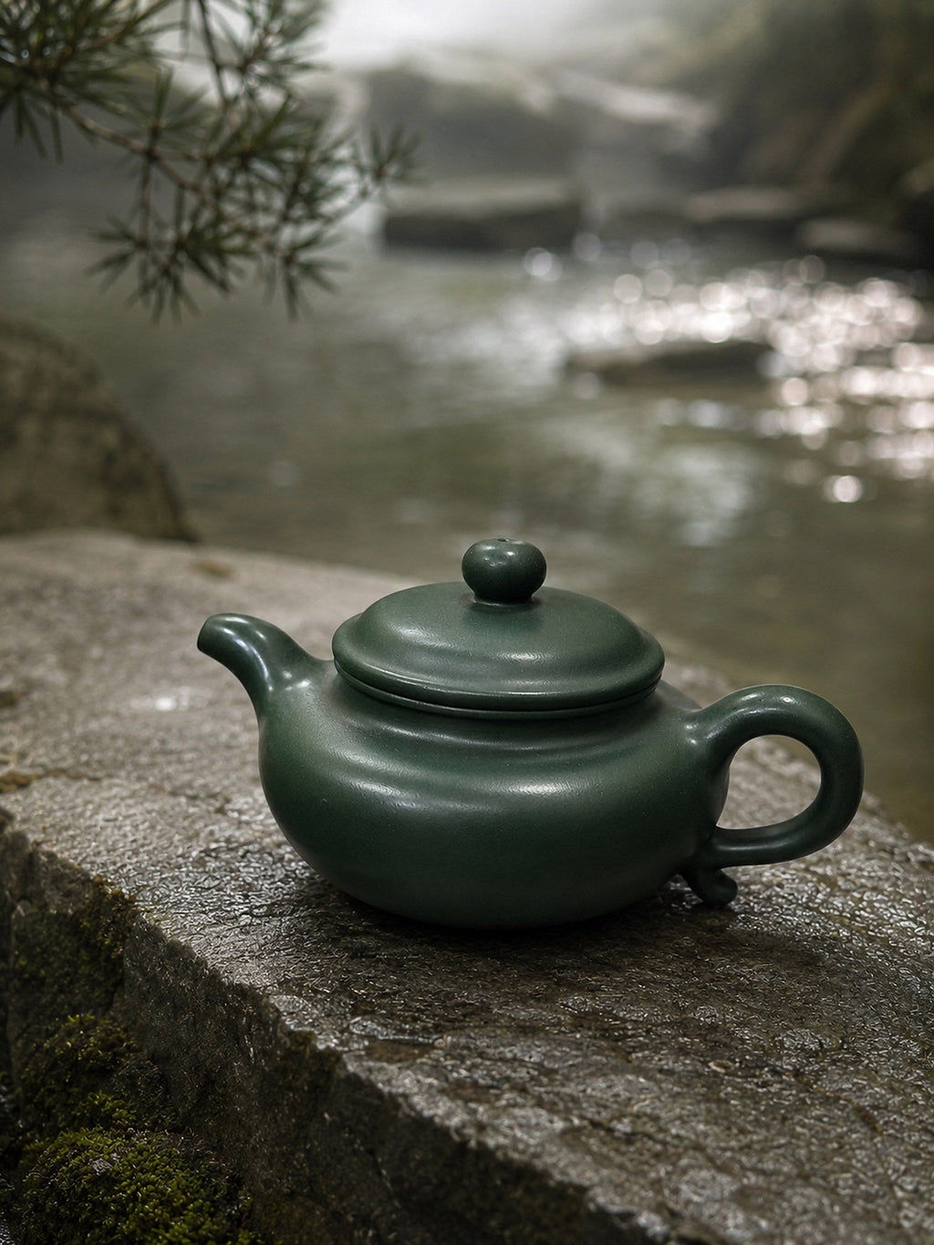 Handmade Fanggu Yixing Zisha Teapot – Luni Clay, 110ml