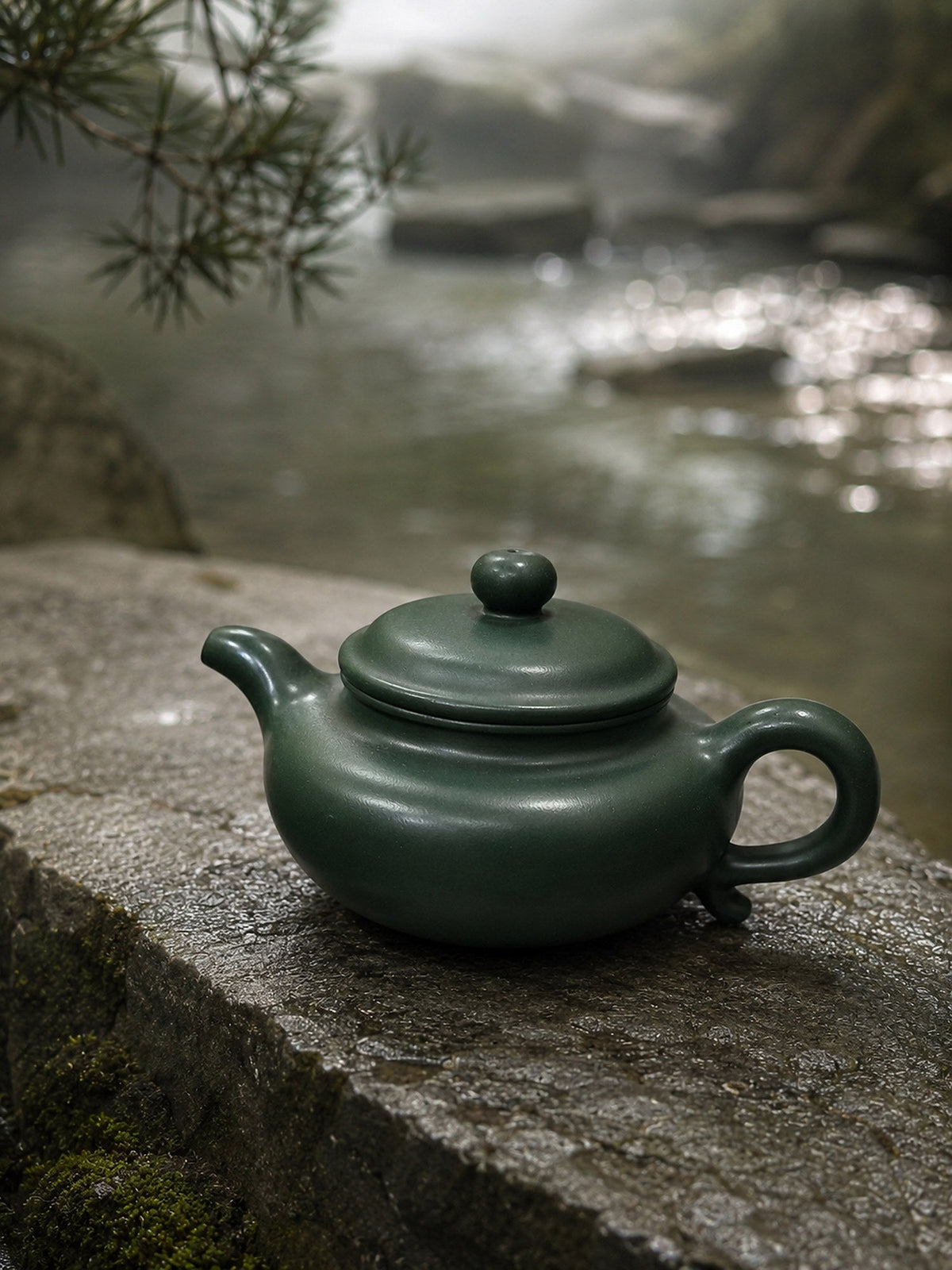 Handmade Fanggu Yixing Zisha Teapot – Luni Clay, 110ml