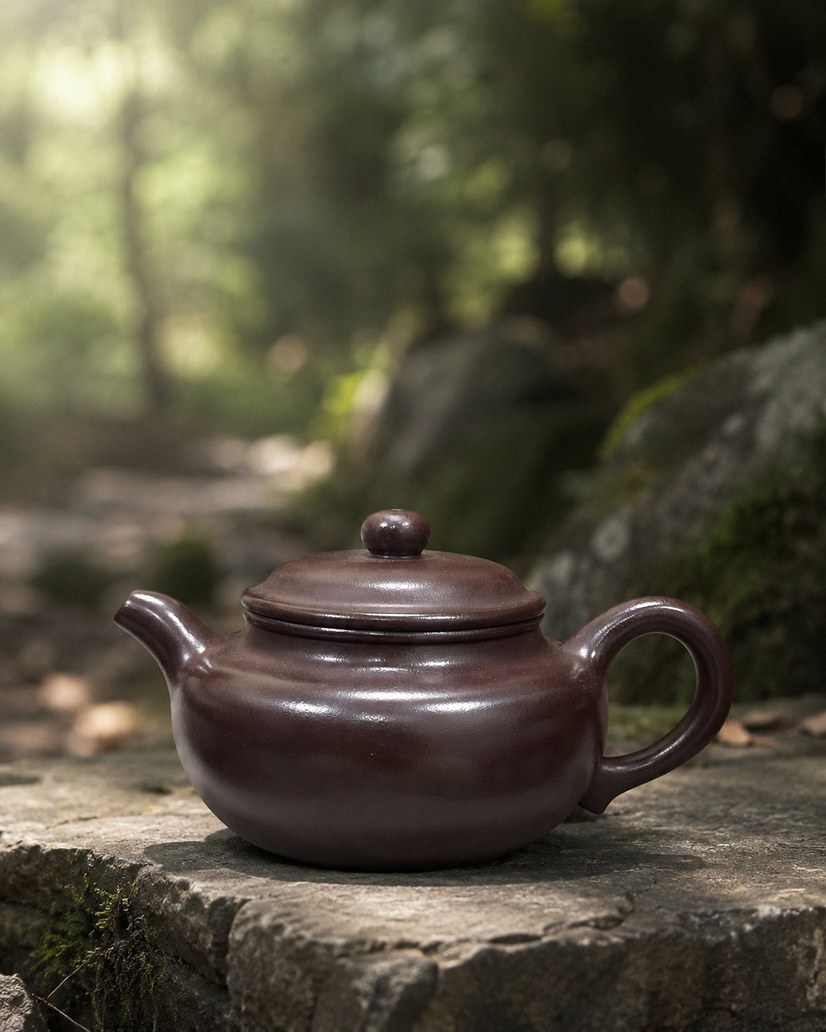 Handmade Fanggu Yixing Zisha Teapot – Shihong Clay, 200ml