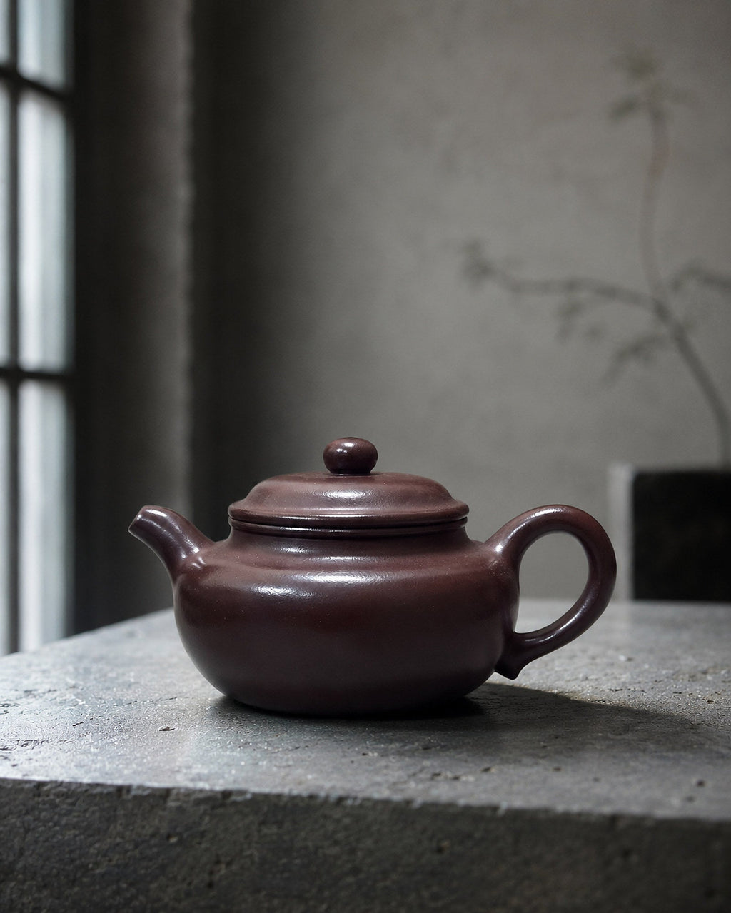 Handmade Fanggu Yixing Zisha Teapot – Shihong Clay, 200ml