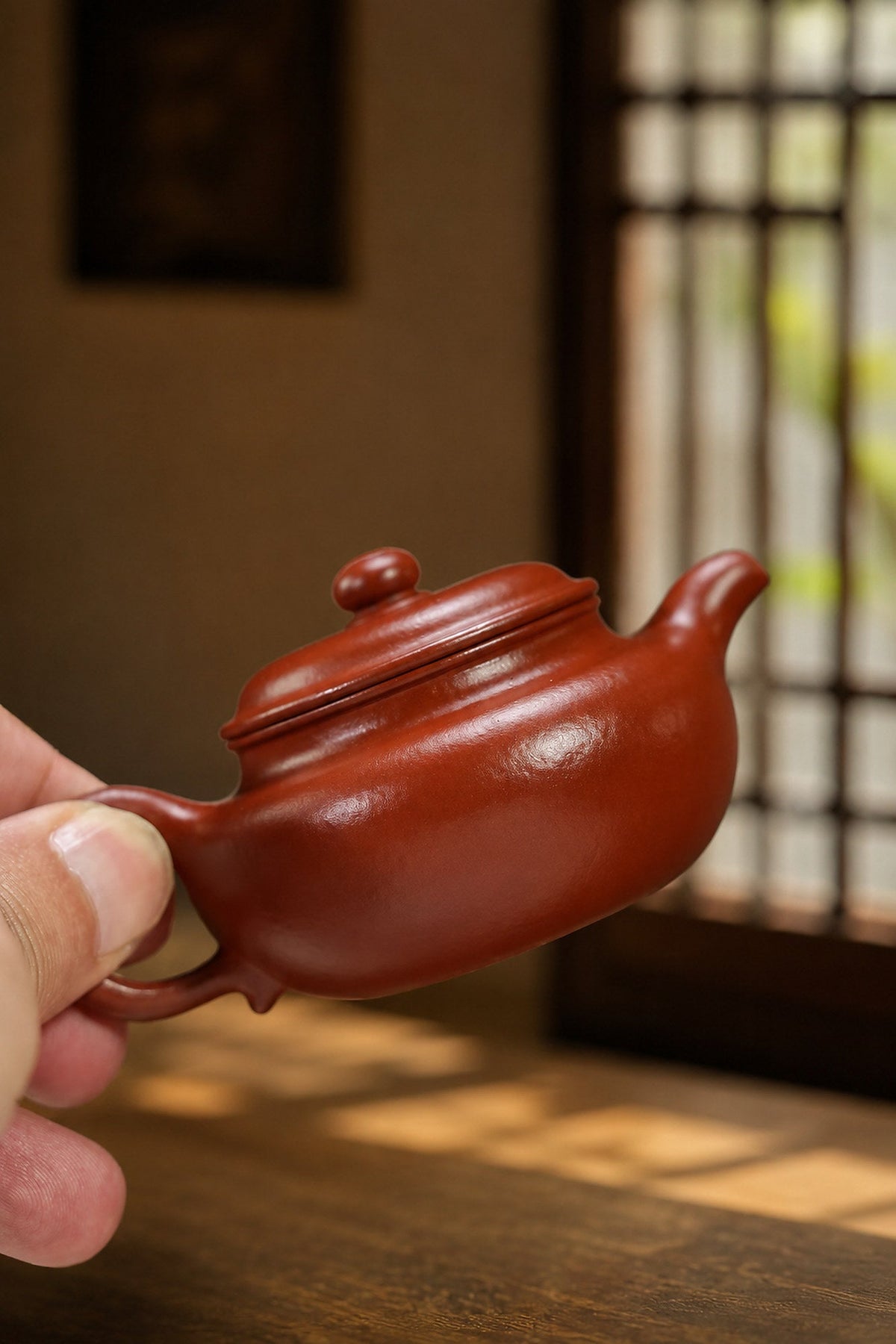 Handmade Fanggu Yixing Zisha Teapot – Zhuni Clay, 70ml