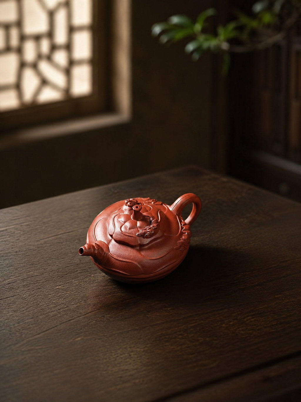 Feng Juan Kui Yixing Zisha Teapot – Zhuni Clay, 150ml