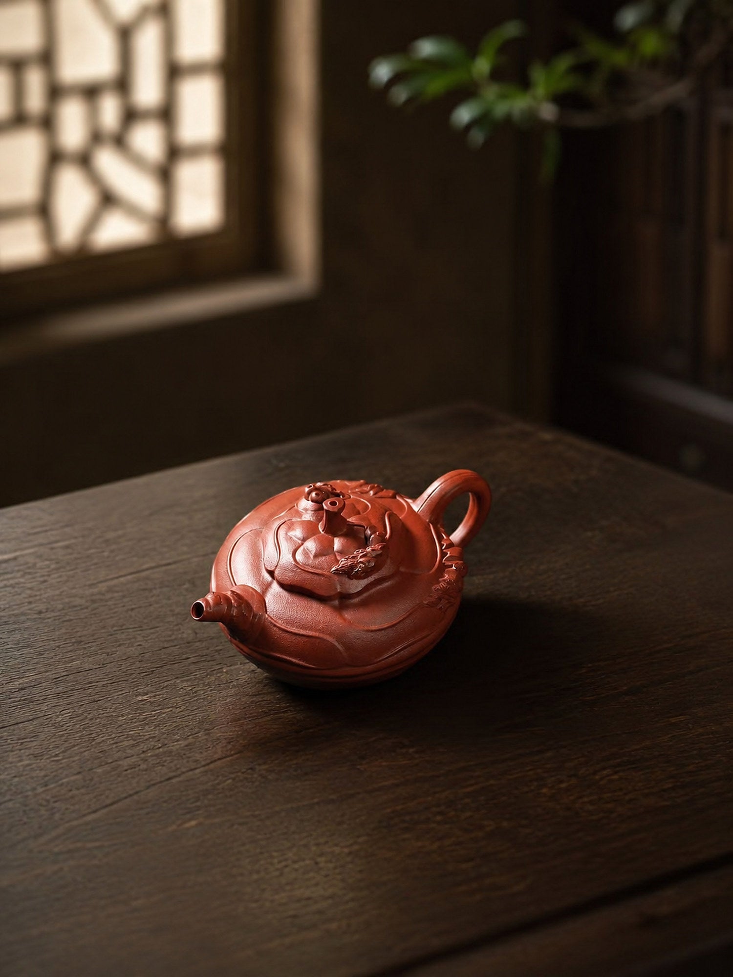Feng Juan Kui Yixing Zisha Teapot – Zhuni Clay, 150ml