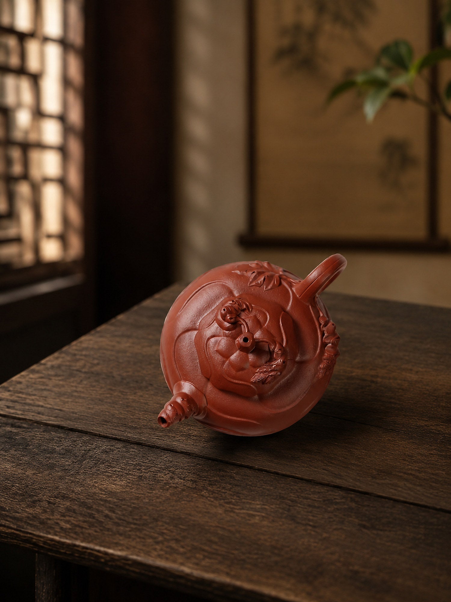 Feng Juan Kui Yixing Zisha Teapot – Zhuni Clay, 150ml