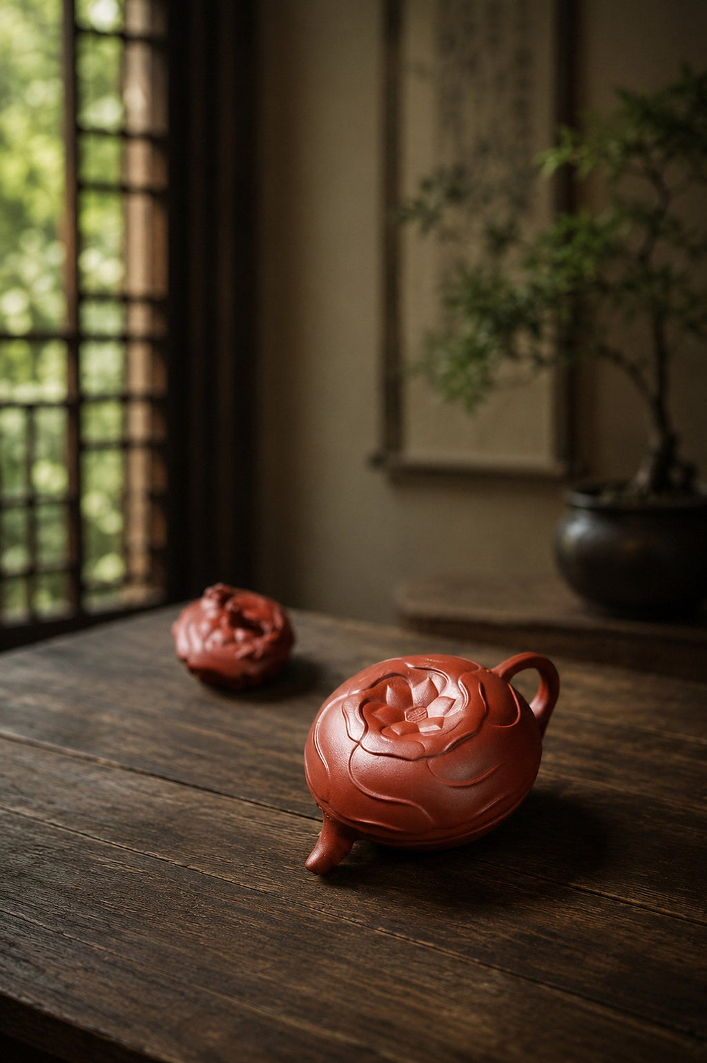 Feng Juan Kui Yixing Zisha Teapot – Zhuni Clay, 150ml