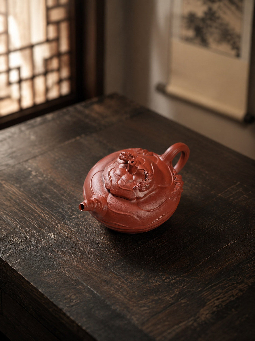 Feng Juan Kui Yixing Zisha Teapot – Zhuni Clay, 150ml
