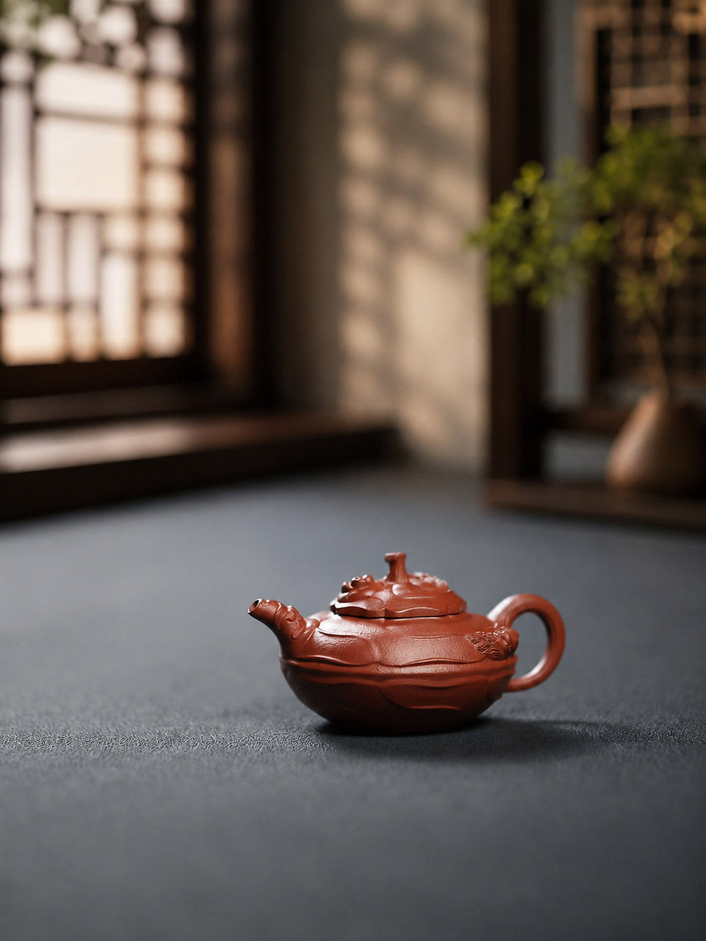 Feng Juan Kui Yixing Zisha Teapot – Zhuni Clay, 150ml