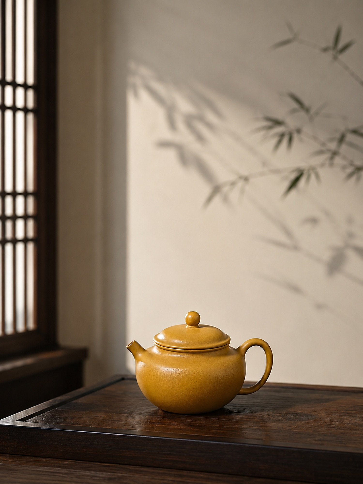 Gong Zhu Yixing Zisha Teapot – Golden Zhuni Clay, 100ml