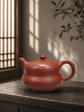 Handmade Gourd Form Yixing Zisha Teapot – Dahongpao Clay, 170ml