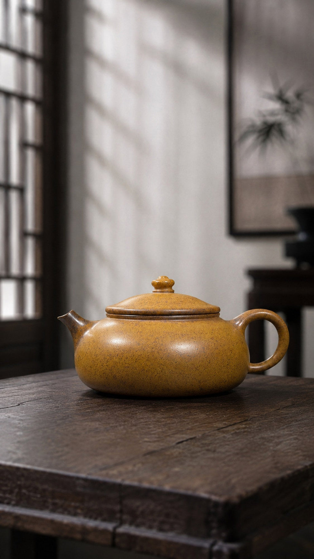 Han Jiang Yixing Zisha Teapot – Golden Duanni Clay, 200ml