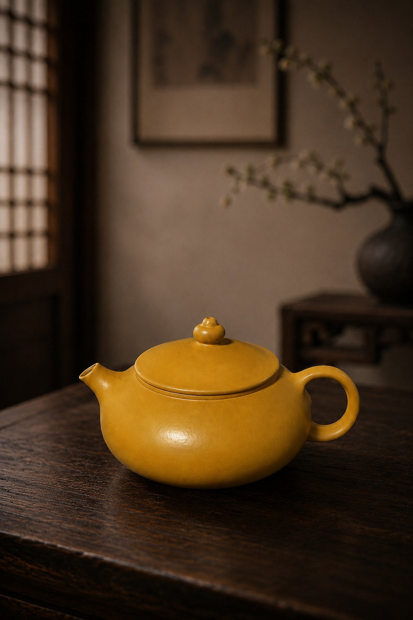 Han Jiang Yixing Zisha Teapot – Golden Zhuni Clay, 100ml
