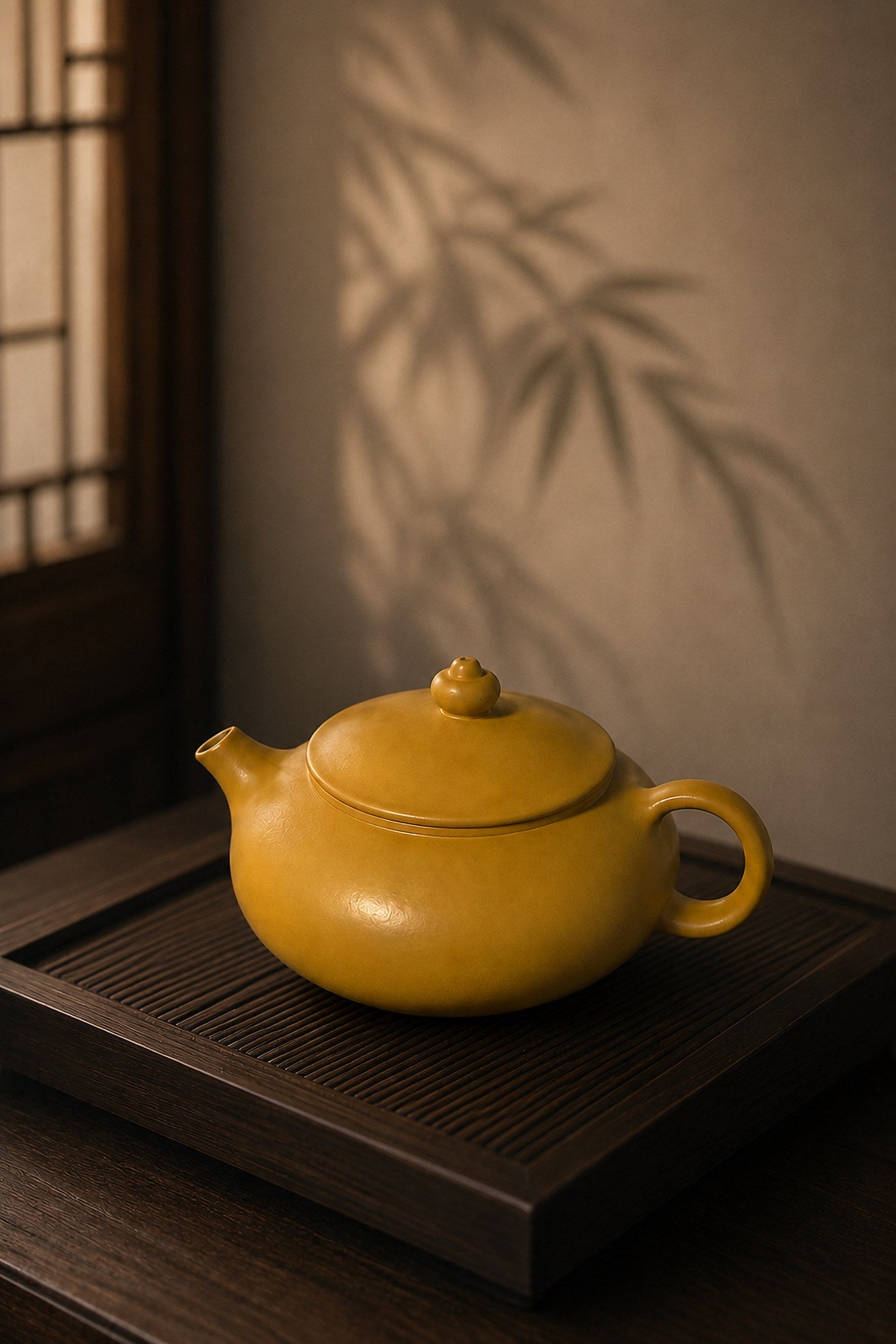 Han Jiang Yixing Zisha Teapot – Golden Zhuni Clay, 100ml