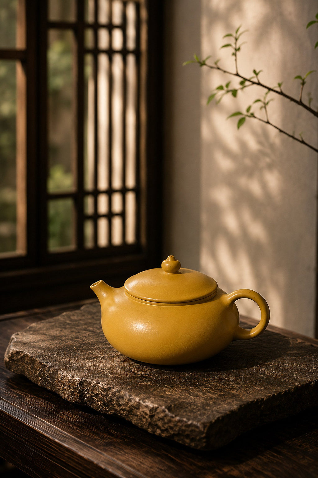Han Jiang Yixing Zisha Teapot – Golden Zhuni Clay, 100ml