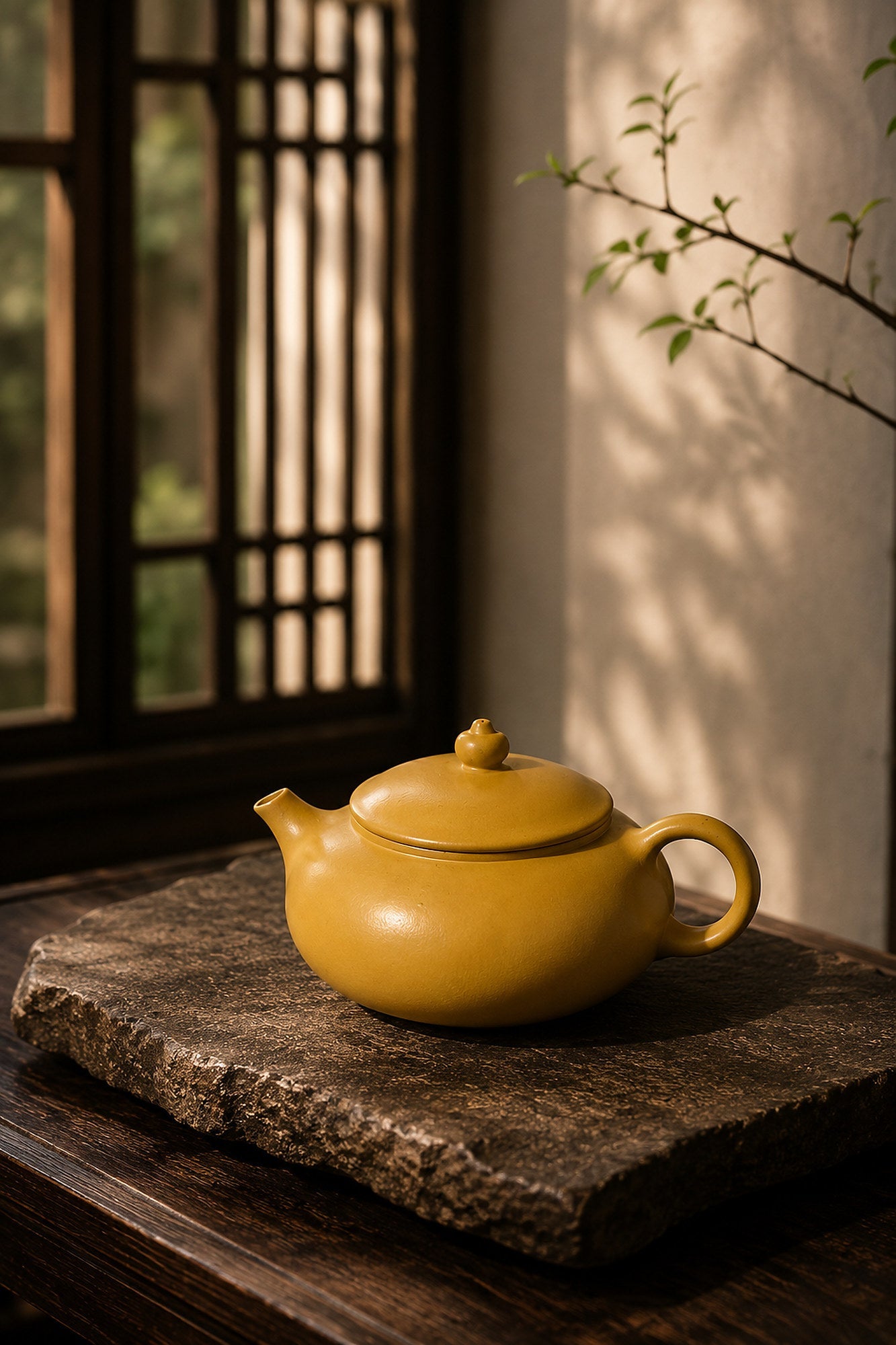 Han Jiang Yixing Zisha Teapot – Golden Zhuni Clay, 100ml
