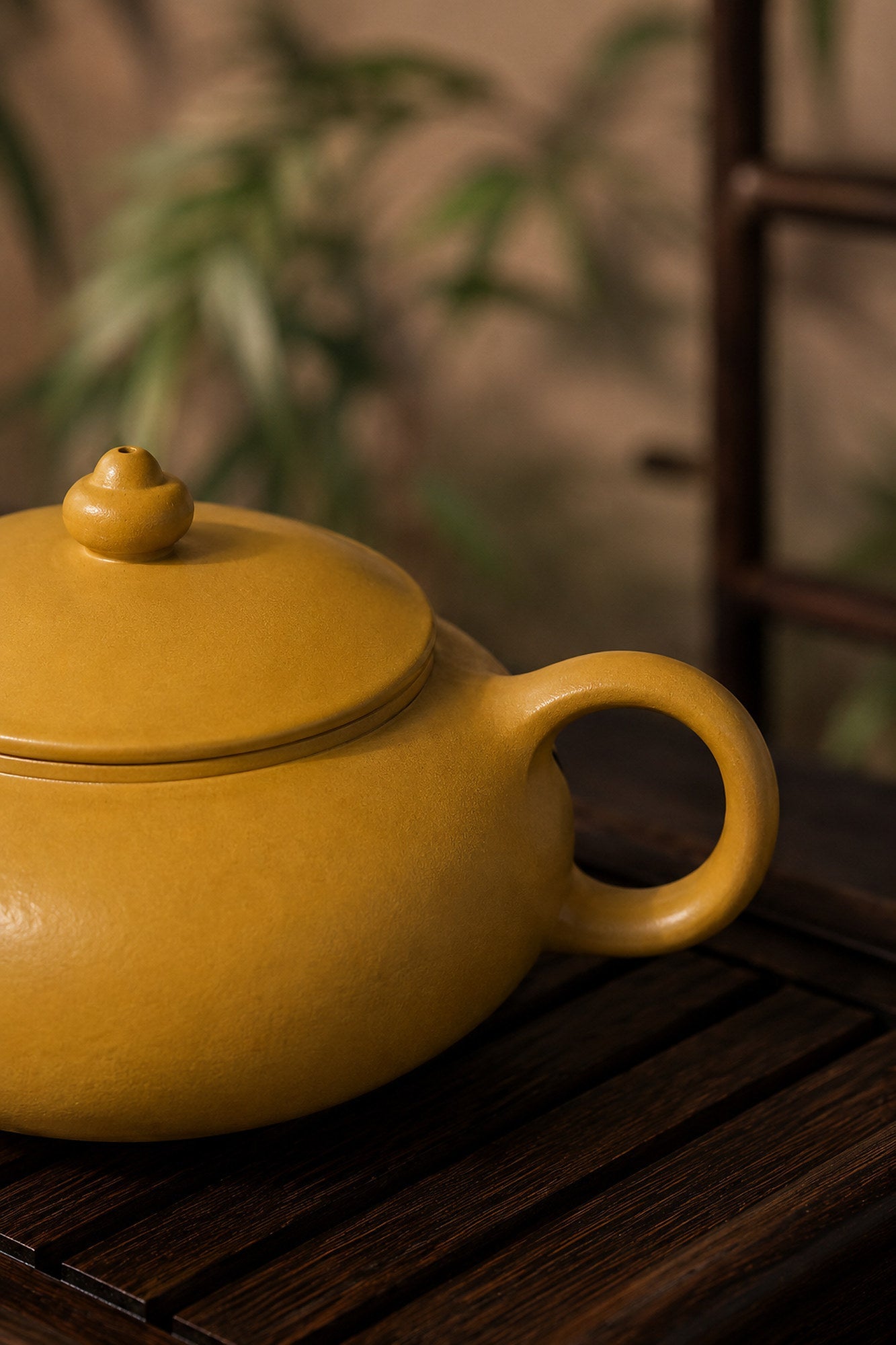 Han Jiang Yixing Zisha Teapot – Golden Zhuni Clay, 100ml