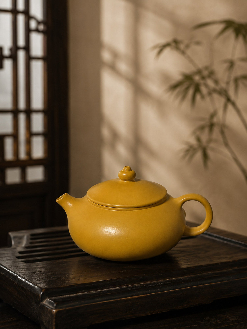 Han Jiang Yixing Zisha Teapot – Golden Zhuni Clay, 100ml