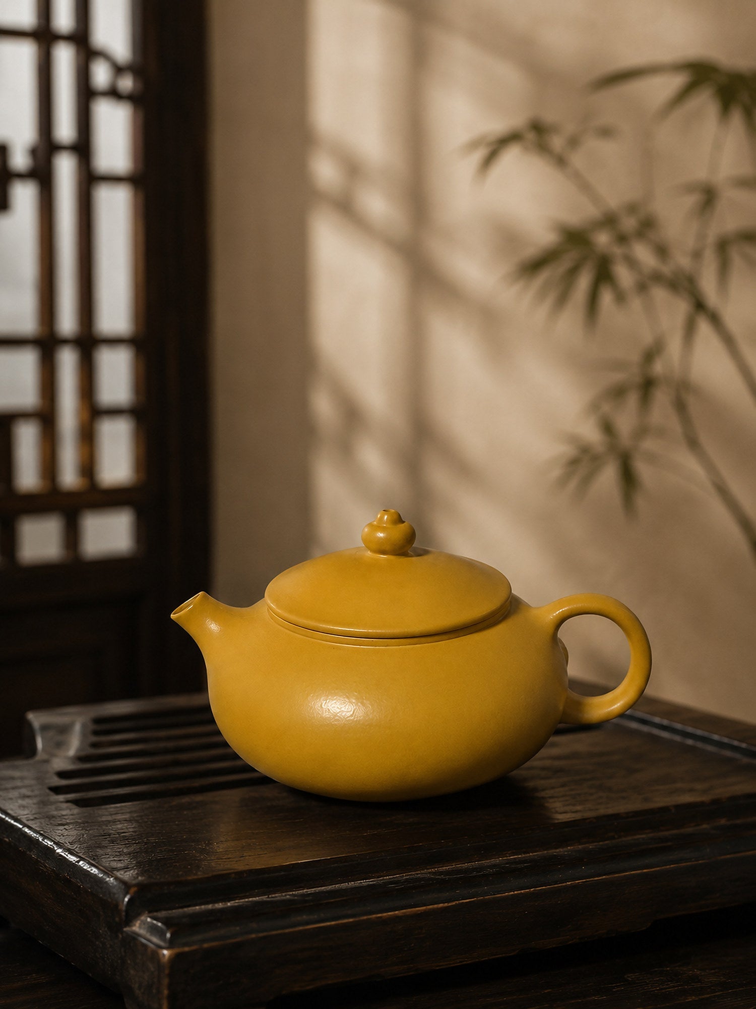 Han Jiang Yixing Zisha Teapot – Golden Zhuni Clay, 100ml